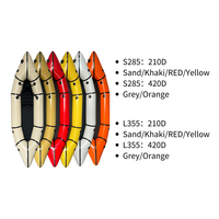Packraft gonflable en TPU de 355 cm pour 2 personnes, grande capacité de charge, bateau d'expédition fluviale léger et pliable