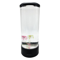 Lampe Colonne d'Eau LED RGB Silencieuse à Changement de Couleur Automatique, Décoration Moderne pour la Maison, Effet Bulle, Fonctionnant sur Piles