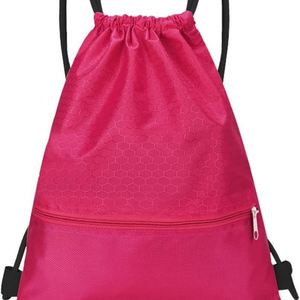 Durable Eco-Friendly PU Screen Print <b>Backpack</b> Custom Waterproof Polyester <b>Drawstring</b> Travel Essential Portable Fashionable - Product Image 1