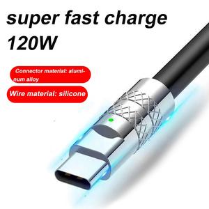 Personalizar 1M 2M 3 metros 6A 66W 120W Usb a tipo C Usb-C Micro silicona suave Pd <span class=keywords><strong>cargador</strong></span> <span class=keywords><strong>de</strong></span> carga rápida Cable <span class=keywords><strong>de</strong></span> datos del teléfono - Product Image 3
