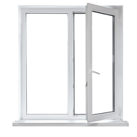 Fenêtre à battant en PVC avec protection UV et moustiquaire intégrée pour balcon, anti-moustiques et anti-poussière