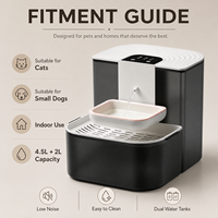 Fontaine à eau pour chat et chien télécommandée avec écran LCD, rechargeable/électrique, facile à nettoyer, grande capacité de stockage d'eau pour usage domestique