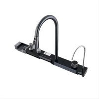 Évier de cuisine intelligent avec affichage numérique LED, multifonction, moderne, en acier inoxydable, avec cascade