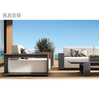Ensemble de mobilier de jardin, teck, patio, piscine/salon moderne en osier, ensemble de canapés d'extérieur pour hôtel Foshan, ensemble de mobilier de jardin d'extérieur en aluminium