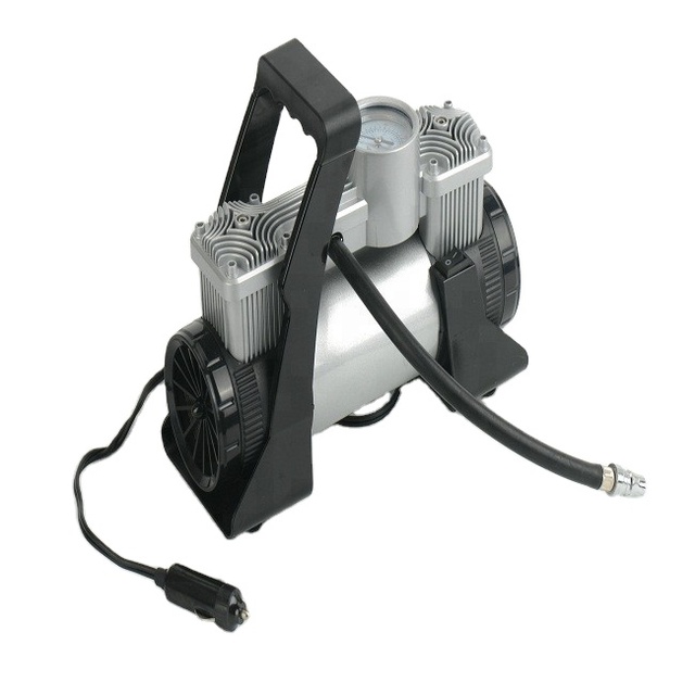 DC 12V Portable Tyre Inflator Double Cylinder High Pressure air Compressor with Lamp 2 Cylinder Compressor with Tools