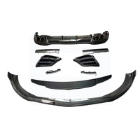 Modification pour Mercedes-Benz Classe S W223 S450 S400 S500 (2021-2026) : Lame avant, aileron arrière et aileron de tunnel de vent style B en fibre de carbone
