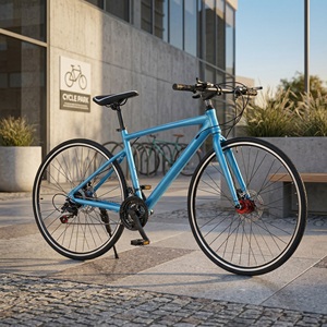 Vélo <span class=keywords><strong>de</strong></span> <span class=keywords><strong>ville</strong></span> classique en alliage d'aluminium 700C pour hommes et femmes avec 24 vitesses, fourche en acier et freins à double disque - Product Image 1