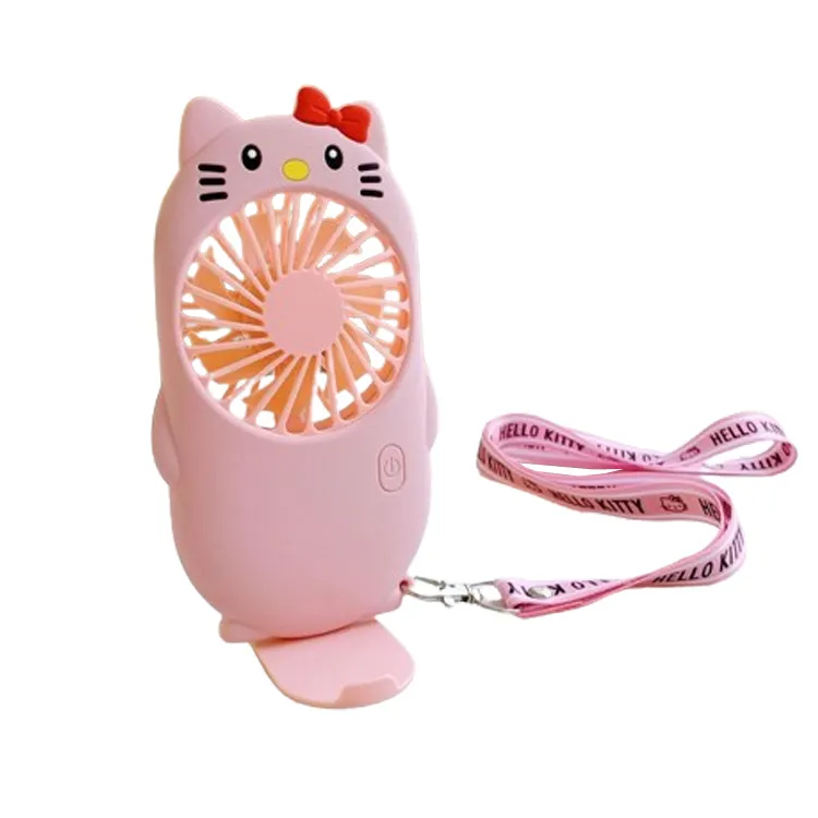 New lovely cartoon helloo kitty portable mini fan usb charging fan