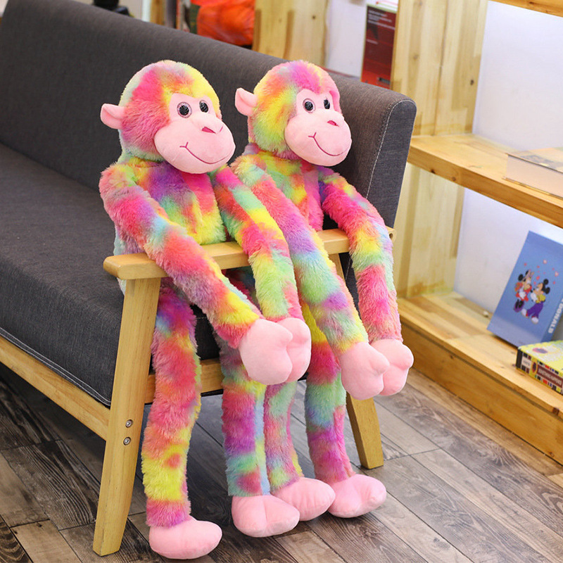 31.5 Inch Rainbow Monkey with Long Arms - Cute Plush Toy