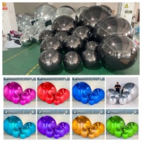 Ballon miroir gonflable géant brillant noir sur mesure pour la décoration d'événements, fabriqué en Chine