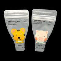 Sachets de stockage de lait infantile jetables antibactériens à compartiments séparés en PET/PE, imprimés en héliogravure, pour utilisation nomade