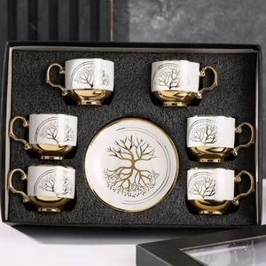 6-Piece Arabic Style <b>Espresso</b> <b>Cup</b> <b>Set</b> with Gilded Details - Product Image 1