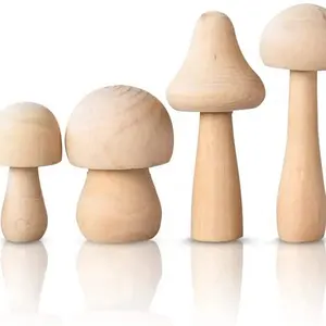 Innovation Kids Wood Craft Unfinished Wooden Mushroom Drawing Painting Kits Crafts Art and Kit