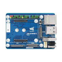 Modul komputasi Raspberry Pi 4 papan dasar Mini-Base-C Gigabit ETH 40PIN GPIO M.2 M HDM | Konektor LCD khusus RTC 40PIN