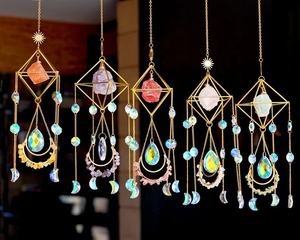 Colgante de piedra de cuarzo, cristal hexagonal, vitral, atrapasol, cristal curativo para ventana - Product Image 5