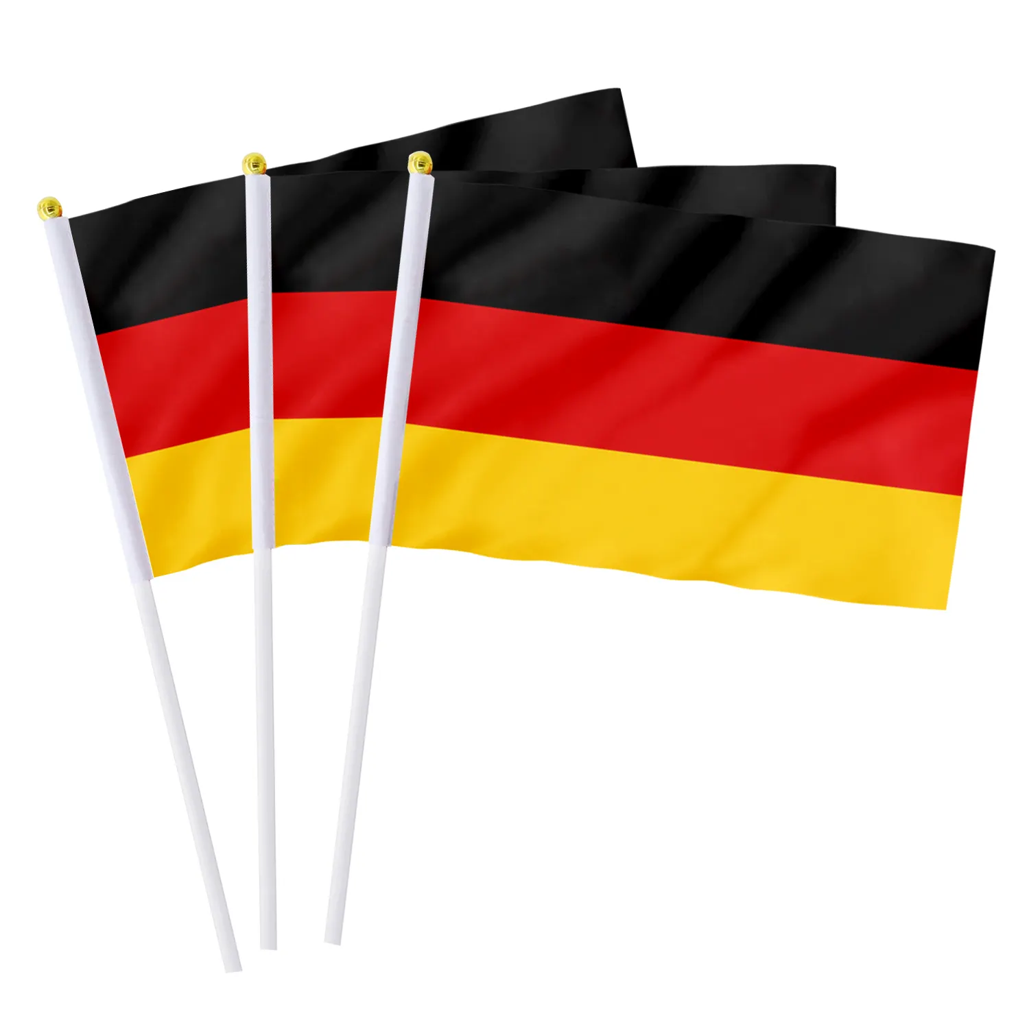Factory Direct Sales Benutzer definierte deutsche Hand fahne Digitaldruck 14x21cm Polyester doppelseitige benutzer definierte deutsche Hand fahne