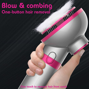 Cepillo Secador de Pelo Eléctrico 2 en 1 para Mascotas, Perros y Gatos, Peine Iónico de Bajo Ruido, Herramienta Recargable para Eliminar el Pelo Suelto - Product Image 6