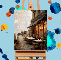 Peinture par numéros DIY de paysages de villes européennes, peinture acrylique, peinture à l'huile brossée pour adultes