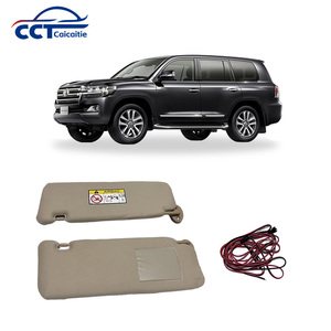 Pare-soleil en matériau PU avec lumière LED et miroir de courtoisie pour Land Cruiser 08-19 LC200, pare-soleil de voiture, accessoires intérieurs - Product Image 5