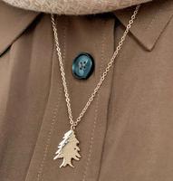 Collier en acier inoxydable personnalisé avec un arbre de cèdre, design libanais, pour femmes et filles, pendentif de style, nouveaux colliers