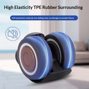 Rueda universal giratoria para silla de oficina, rueda para silla de jefe, rueda para silla de ordenador, doble rodamiento, marco de 2 pulgadas de ancho, silenciosa y con ahorro de ruido. - Product Image 2