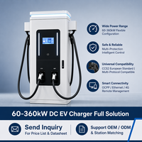 EONDRIVE Nouvelle station de recharge pour véhicules électriques 240 kW 400 V CC OCPP1.6 IP55 Double connecteur CCS1 CCS2 GBT CHAdeMO NACS 250A Station de recharge rapide EVSE