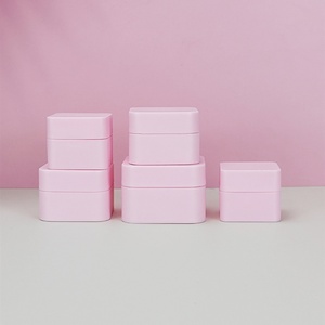 Pot en plastique PP carré noir mat rose vide de 5g, 10g, 20g, 30g, 50g en gros pour vernis à ongles en gel et cosmétiques - Product Image 3