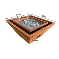 Brûleur à gaz en acier Corten pour l'extérieur et la piscine Chauffage de l'eau et du feu Caractéristique en un seul produit