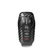 Étui de clé T-carbon pour Mustang, accessoires intérieurs de voiture en fibre de carbone, coque de clé de voiture avec 4/5 boutons, vente directe usine
