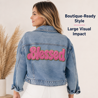 Set de Parches de Chenilla Personalizados con Frases Inspiradoras Religiosas, Letras Religiosas, Dios es Bueno, para Chaquetas, Bolsos, Regalos para Eventos, Proveedor OEM ODM