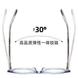 Montura de Gafas TR90 Ojo de Gato con Protección Anti Luz Azul, Montura Completa, Gafas Ópticas para Mujer, Transparentes con Estampado de Leopardo 87280 - Product Image 2