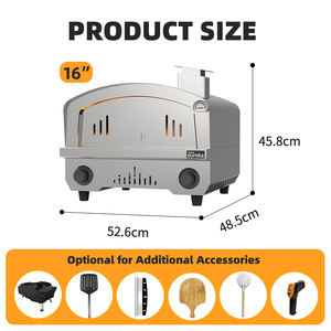 Four à pizza au gaz, <span class=keywords><strong>prix</strong></span> Chine, four à combustible, cuisson, capacité 16, utilisation Naples, toasts combinés, four à pizza - Product Image 5