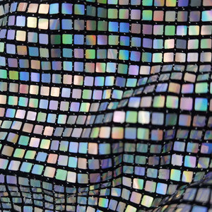 DDP 4mm carré paillettes holographique paillettes maille tissu teint pour chemin de Table mariage <span class=keywords><strong>Disco</strong></span> fête toile de fond décoration pour les filles - Product Image 3