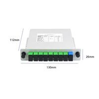 1x8 SC APC PLC Splitter Cassette Insert Fiber Optic Splitter 8 Port untuk FTTH