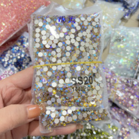 XULIN Usine Vente en Gros SS3-SS50 Verre Pierre Dos Plat Non Hot Fix Cristal AB Strass pour Femme Bikini