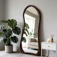 Miroir pleine longueur de style rétro américain, idéal pour les vestiaires, les salles de bain et les coiffeuses.