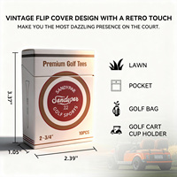 Ventes chaudes - Tees de golf en bambou durables de 70 mm avec logo personnalisé imprimé en stock