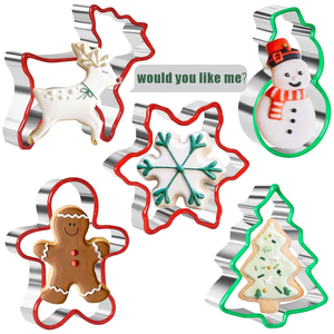 2025 xu hướng sản phẩm Mini Cookie cutter Cây giáng sinh hình dạng đồng mạ Cookie Máy cắt thiết lập cho bánh trang trí - Product Image 4