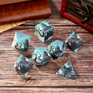 Dés à imprimer pour TRPG Dungeons&Dragons Jeu de table Polyédrique Résine DND <span class=keywords><strong>Dragon</strong></span> Octopus Dice Miniature 7 pièces - Product Image 4