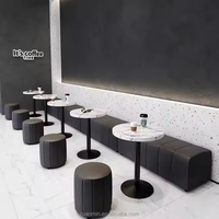 Chaises et canapés en acier inoxydable, style industriel, mobilier pour café, snack-bar, restaurant, ensembles de tables et de chaises