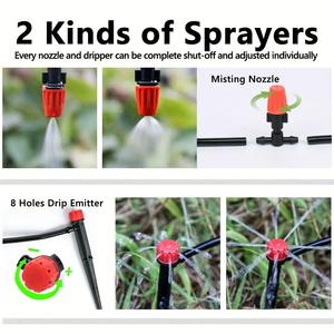 Kit de riego por goteo de 20 m, tubería de PVC de 1/2 pulgada, sistema automático de riego para jardín con goteros y boquillas de pulverización, juego completo - Product Image 3