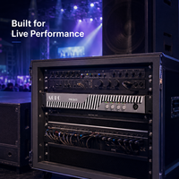 Amplificador de Potencia Profesional de 4 Canales y 400W para Montaje en Rack, Carcasa Metálica, Audio de Alta Resolución para Sistema PA, Karaoke, Bar, Sistema de Sonido para Escenario