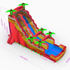 The new inflatable castle household small jumping <b>bed</b> inflatable <b>slide</b> trampoline naughty castle stall castle equipment - Product Image 1