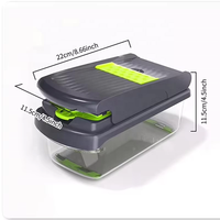 OEM ODM Hachoir à légumes multifonctionnel 15 en 1 avec récipient, coupe-oignon, trancheuse, hachoir, râpe, gadget de cuisine
