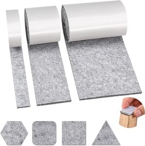 Rouleaux de patins de meubles en <span class=keywords><strong>feutre</strong></span> gris, bandes de <span class=keywords><strong>feutre</strong></span> autocollantes, rubans de <span class=keywords><strong>feutre</strong></span>, glisseurs de <span class=keywords><strong>chaise</strong></span> pour la protection des sols - Product Image 1