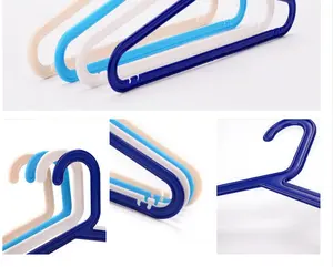 LOW MOQ Support Customization Cheap Wholesale Retail Clothing Hangers Plastic Adult Skirt Blue Plastic Hangers For Clothing