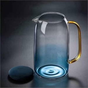Carafe <span class=keywords><strong>à</strong></span> <span class=keywords><strong>eau</strong></span> froide en <span class=keywords><strong>verre</strong></span> de style nordique avec couvercle, dégradé <span class=keywords><strong>bleu</strong></span>, épaissie, pichet <span class=keywords><strong>à</strong></span> jus, bouteille d'<span class=keywords><strong>eau</strong></span> résistante <span class=keywords><strong>à</strong></span> la chaleur - Product Image 2