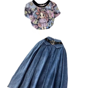 Cổ Điển Của Phụ Nữ Thiết Lập Ngắn Tay Áo Len + Hip Váy Nữ Hàng Ngày Phù Hợp Với Rắn Dệt Kim 2 Mảnh Thiết Lập Phụ Nữ - Product Image 1