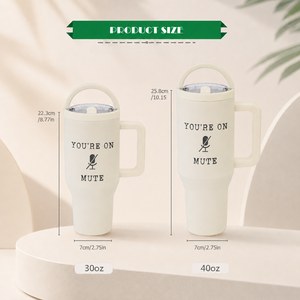 Custom Artistic Typography Stainless Steel <b>Insulated</b> <b>Mug</b> Handle for 12-24 Hours Thermal Insulation BPA Free for Travel - Product Image 2