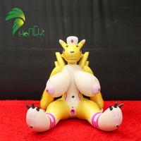 2026 Hongyi Cartoon Renamon Jouet de piscine gonflable personnalisé, Ballon rose adorable Renamon Squeak Party